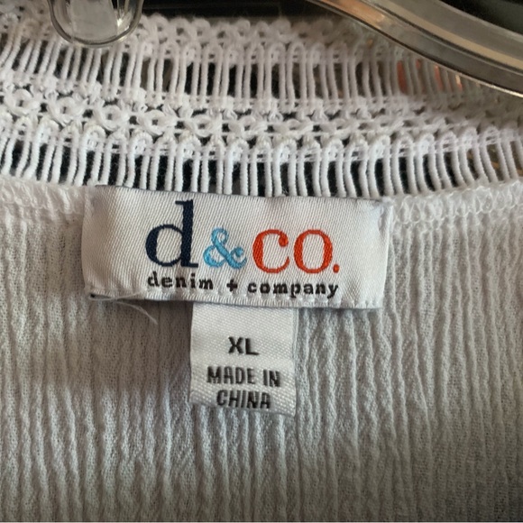 d & Co. DENIM & CO OPEN CARDIGAN STYLE SWIM COVERUP OR LIGHT JACKET - SZ X-LARGE - Picture 4 of 5